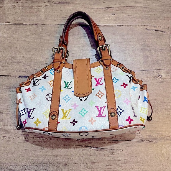 Vintage Louis Vuitton X Murakami White Multicolor Theda PM Bag
